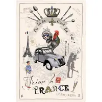 Maison Vivaraise Torchon En Coton Blanc 48x72 Cm Cm