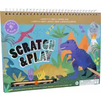 Floss & Rock Cahier d'activités Scratch & Play Dino, 3 ans et plus,