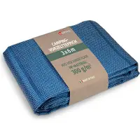 Moritz Tapis d'auvent bleu clair 300x350 cm [300g/m² PP] résistant aux intempéries Tapis de camping Outdoor Tapis de sol pour caravane Camping-car respirant léger résistant aux UV lavable