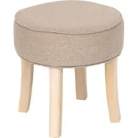 Atmosphera Miękki stołek tapicerowany ADRIEL taboret do toaletki, Ø 35 cm