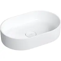 Omnires Ovo M+ Aufsatzwaschtisch 55x36 cm oval weiss glänzend (360 mm, 550 mm)