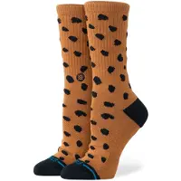 Stance - Chaussettes urbaines - Leopard Crew Brown pour Femme en Nylon - Taille 38-42 - Marron