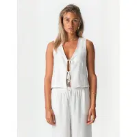 TeeShoppen Gilet ' Hoer ' blanc
