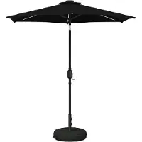vidaXL Parasol de jardin avec lumières LED et socle, 230 x 230 cm