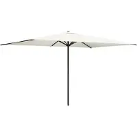 vidaXL Parasol de jardin 200 x 300 cm en polyester, carré, couleur crème