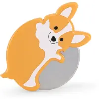 Kikkerland Pizzaschneider Corgi Lovers Orange/Weiss