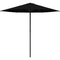 vidaXL Parasol de jardin 230 x 230 cm, polyester, carré, noir