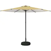 vidaXL Parasol de jardin avec pied, 300 x 300 cm, polyester, à angle droit