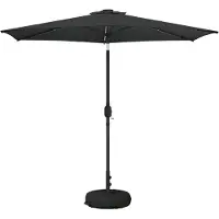 vidaXL Parasol de jardin avec lumières LED et socle, 270 x 270 cm