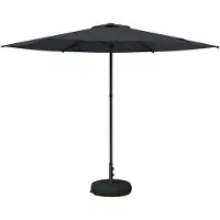 vidaXL Parasol de jardin avec pied, 300 x 300 cm, polyester, à angle droit