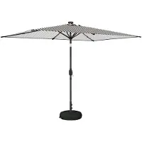 vidaXL Parasol de jardin avec lumières LED et socle, 200 x 300 cm