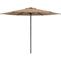 vidaXL Parasol de jardin 300 x 300 cm en polyester, carré, taupe