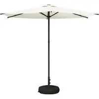 vidaXL Parasol de jardin avec pied, 270 x 270 cm, polyester, carré, couleur crème