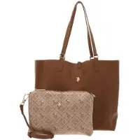 U.S. POLO ASSN. sac à épaule Malibu Shopping Bag Camel brun