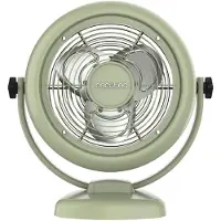 Cecotec Ventilateur de table 800 RetroDesk, couleur vert. Puissance de 20W, 8 pouces, inclinaison réglable