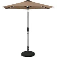 vidaXL Parasol de jardin avec lumières LED et socle, 230 x 230 cm