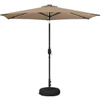 vidaXL Parasol de jardin avec lumières LED et socle, 270 x 270 cm