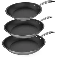Cecotec Ensemble de casseroles Polka Classy, comprenant des casseroles de 20, 24 et 28 cm, en acier inoxydable 18/10