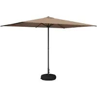 vidaXL Parasol de jardin avec pied, 200 x 300 cm, polyester, forme carrée, taupe