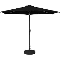 vidaXL Parasol de jardin avec lumières LED et socle, 300 x 300 cm