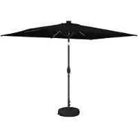 vidaXL Parasol de jardin avec lumières LED et socle, 200 x 300 cm