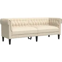 vidaXL Canapé 3 places Chesterfield lin