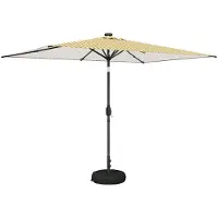 vidaXL Parasol de jardin avec lumières LED et socle, 200 x 300 cm