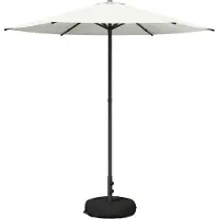vidaXL Parasol de jardin avec pied, 230 x 230 cm, polyester, rectangulaire, couleur crème