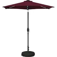 vidaXL Parasol de jardin avec lumières LED et socle, 230 x 230 cm