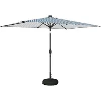vidaXL Parasol de jardin avec lumières LED et socle, 200 x 300 cm
