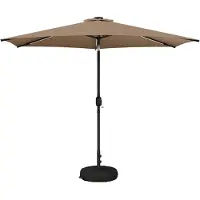 vidaXL Parasol de jardin avec lumières LED et socle, 300 x 300 cm