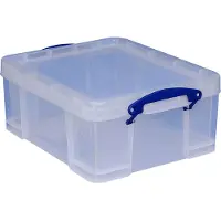 Really Useful Boîte de rangement Box, 21 litres, transparente
