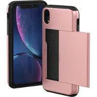 IMoshion Coque arrière avec porte-cartes pour Apple iPhone Xr - Rose Doré
