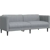 vidaXL Canapé 3 places gris clair tissu