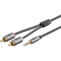 Goobay 65284 Câble Audio 0,5 M 3,5mm 2 X Rca Gris
