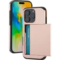 IMoshion Coque arrière avec porte-cartes pour l'Apple iPhone 16 Pro - Or rose