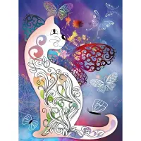Grafika Puzzle Le Chat et les Papillons - 2000 pièces