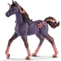 Schleich 70580 - Licorne étoile filante, poulain, figurine animalière