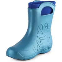 Ladeheid Femmes plumeuses Eva Bottes de pluie fourrées LA-CA-12 (Bleu métallique, 36/37 UE)