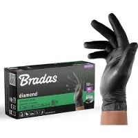 Bradas Diamond Nitrilhandschuhe Schwarz 9-10 (10)