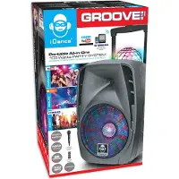 IDance Groove216MK2 Haut-parleurs de fête - sans fil - haut-parleur Bluetooth - radio FM - 100 watts - éclairage à découvrir - avec microphone et télécommande