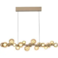 Paul Neuhaus Lampe suspendue unique Pure E-Popup Bronze à 18 lumières