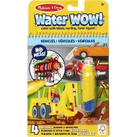 Melissa & Doug SPIN MASTER | Livre de coloriage à l'eau "Water Wow " - Véhicules - 17x25 cm - Peinture créative sans chaos