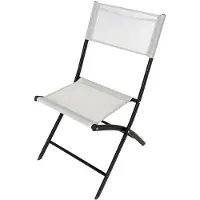 Progarden Chaise pliante Textile gris clair noir - Chaise de camping Chaise pliante Chaise de jardin Chaise de balcon Chaise pliante
