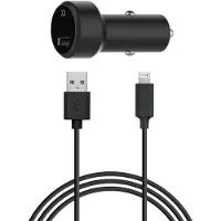 Xqisit Chargeur de voiture Lightning 2,4A 12W noir