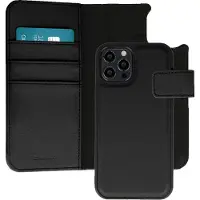 IMoshion Étui portefeuille luxe 2-en-1 amovible Apple iPhone 12 (Pro) - Noir