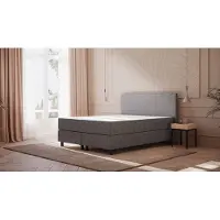 Emma BSB Original - 180x200 - Dark Grey - Plain Headboard - Black Feet - With Mattress Cover - ECRHE Mattress