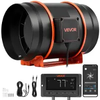 Vevor Ventilateur de Gaine à Flux Mixte 1372 m³/h