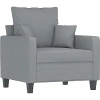 vidaXL Fauteuil gris clair 60 cm Tissu