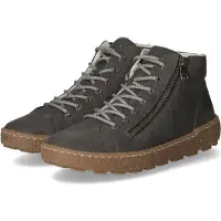 Rieker Bottines pour femmes Semelle avec profil à crampons Fermeture éclair chaude N1020, Taille:42 EU, Couleur:Gris